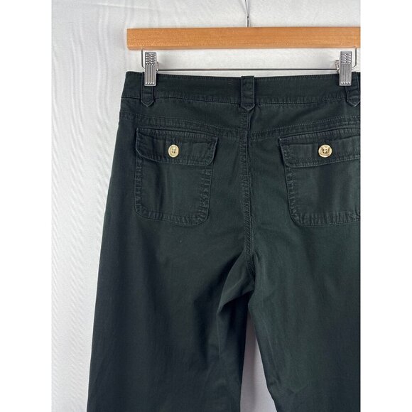 Liz Claiborne Womens Black Wide-Leg Pants Size 6 98% Cotton & 2% Spandex - Picture 6 of 6